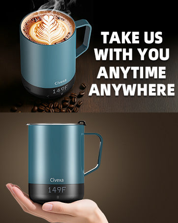 Magnetic Charging Rechargeable Self Heating Coffee Mug, Fast Heating & High Temperature 14Oz APP-Controlled Smart Coffee Cup Warmer, 120 Mins -Hot Up to 149℉ Smart Mug Warmer, Gifts for Women and Men
